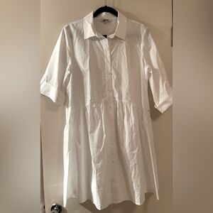 Size L Madewell crisp white dress. NWT